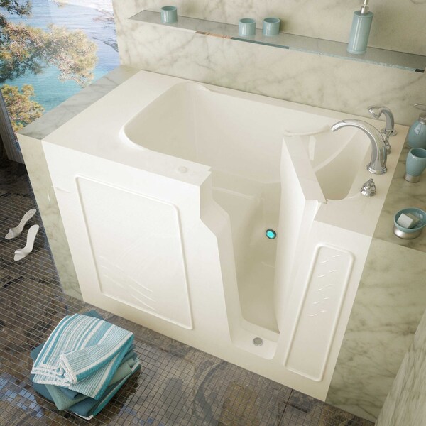Meditub MediTub Walk-In 29 x 52 Right Drain Biscuit Soaking Walk-In Bathtub 2952RBS - main